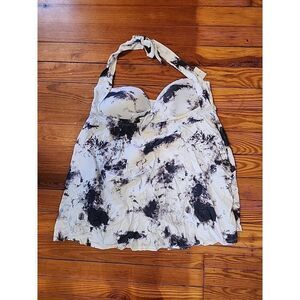 Meet Curve Swimsuit Tie Dye Black White Summer Colorful 3XL One Piece Dress